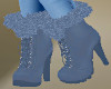 fur boots ice blue