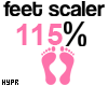 e 115% | Feet Scaler