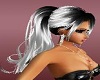 black and silver hair