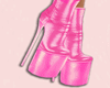 Pink Leather Boots