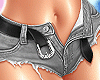 Open Belt Grey Shorts