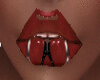 Lips Percing Snake Red