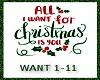 All I want for Christmas