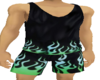 ~B&D~ Black Green Flame