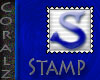 Blue "S" Stamp