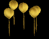 gold floating balloons