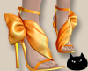 0123 Orange Bow Heels