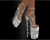 Tacones blancos y plata