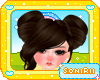 KIDS POMPOM BROWN HAIR