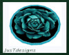 Teal Rose Rug 2