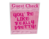 Pretty Guest Check