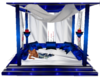 Blue&White Canopy Bed