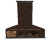 Brick Fireplace w Wood