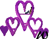 Purple Hearts with poses