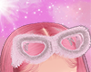 pink fur glasses