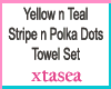 Yellow Teal Stripes