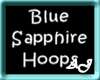 (AJ) Blue Sapphire Hoops
