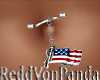 American Flag Belly Ring