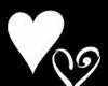 black and white heart