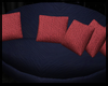 Round Couch ~ Blue/Coral
