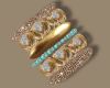 Gold Bangles Aquamarine