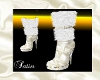 (lu) Satin White Boots