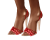 Coral/Red gems heels