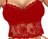 Lacy roses top red