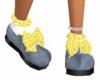 Yellow Gingham Doll Shoe