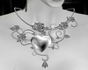silvery love necklace