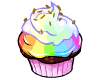 Rainbow cupcake