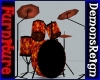 Drum Set (Flaming Fire)