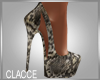 C snake skin heels