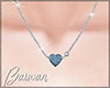 [Bw] Blue Heart Necklace