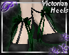 ~P~Victorian Heels-Green