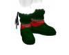 Christmas Green Fur Boot