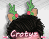 Green Deer Antlers Clips