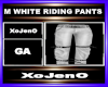M WHITE RIDING PANTS