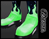 Neon green boots l M