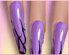 Purple Spider Web Nails