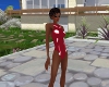 Selena Red Swim Suit