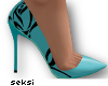 S! Rose Blue Heels