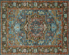 Persian Rug Teal Brown