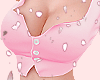 w. Pink Button Top