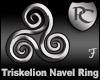 Triskelion Navel Ring