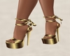 Gold Shimmer tie up heel