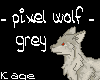 Pixel Wolf - Grey
