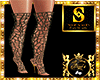 BLACK  GOLD  BOOTS