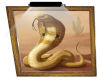 gold cobra in frame.