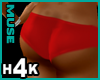 H4K Bow Short red